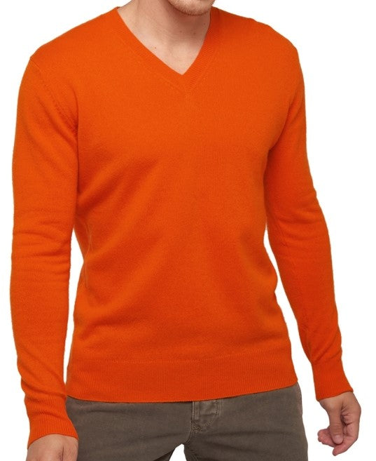 Balldiri 100% Kaschmir Herren Langarm Pullover mit V-Ausschnitt 2-fädig - Balldiri & Windhound