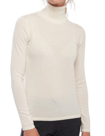 Balldiri 100% Kaschmir Damen Langarm Pullover Rollkragen o. Bündchen 2-fädig - Balldiri & Windhound