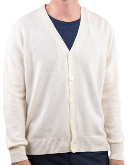 Balldiri 100% Kaschmir Herren Langarm V-Strickjacke 4-fädig - Balldiri & Windhound