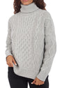 Balldiri 100% Kaschmir Damen Rollkragenpullover Langarm Zopfmuster 12-fädig - Balldiri & Windhound