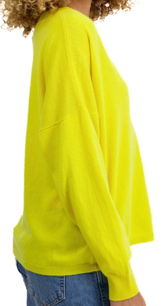 Balldiri 100%  Kaschmir Damen langarm Pullover V-Ausschnitt mit Bund 2-fädig - Balldiri & Windhound