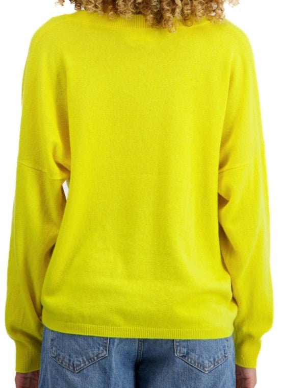 Balldiri 100%  Kaschmir Damen langarm Pullover V-Ausschnitt mit Bund 2-fädig - Balldiri & Windhound