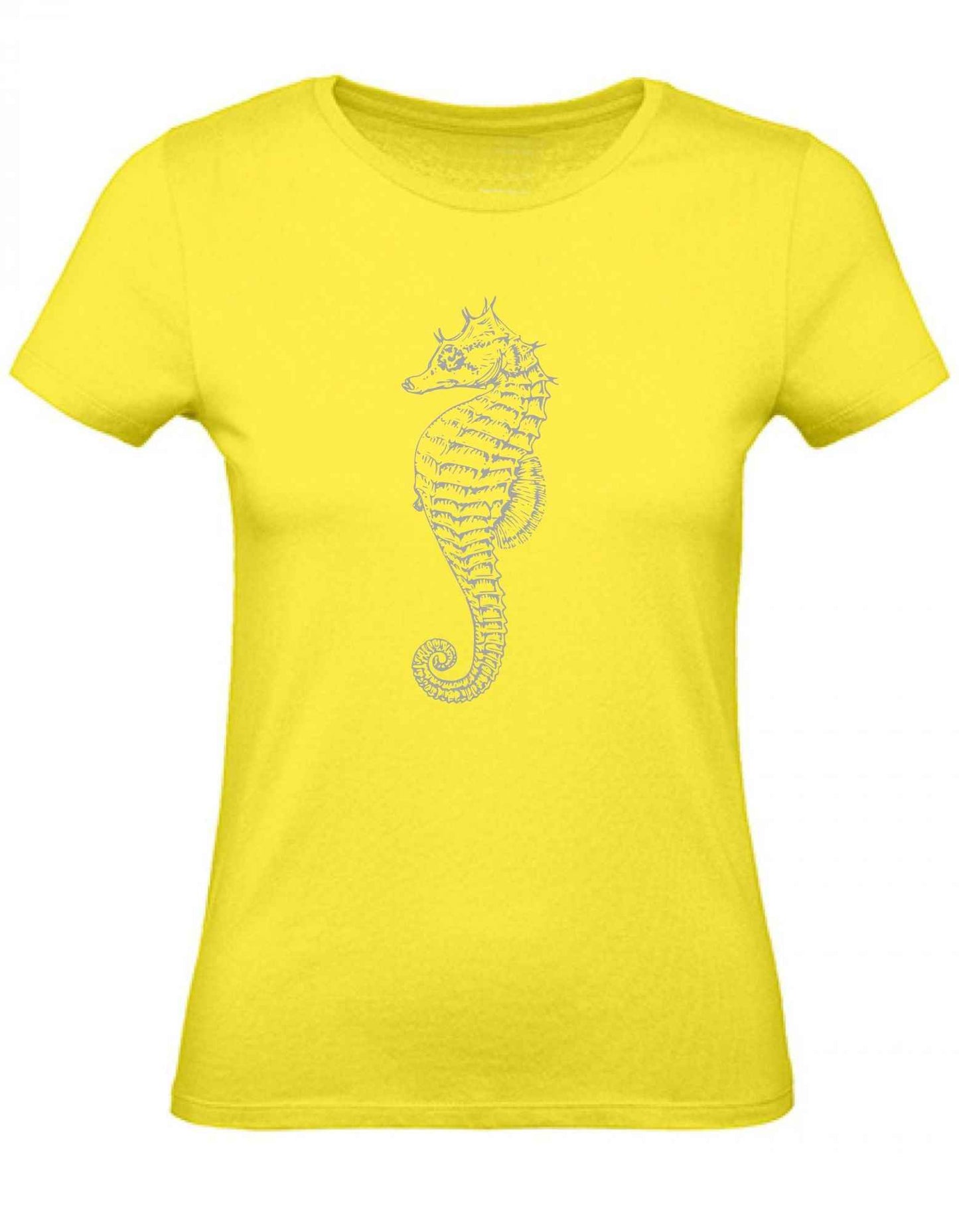 Balldiri T-Shirt Damen graues Seepferdchen XS bis 2XL