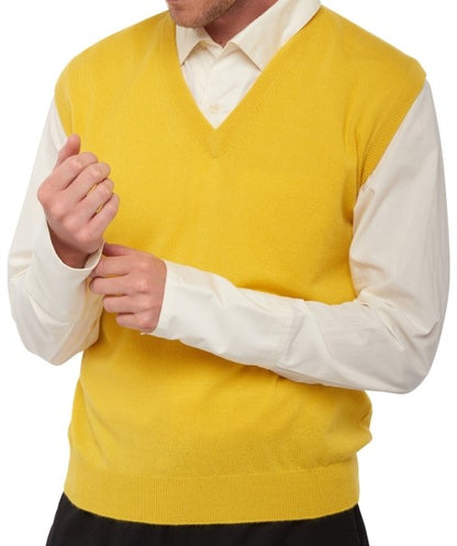 Balldiri 100% Kaschmir Herren Pullunder V-Ausschnitt 2-fädig - Balldiri & Windhound