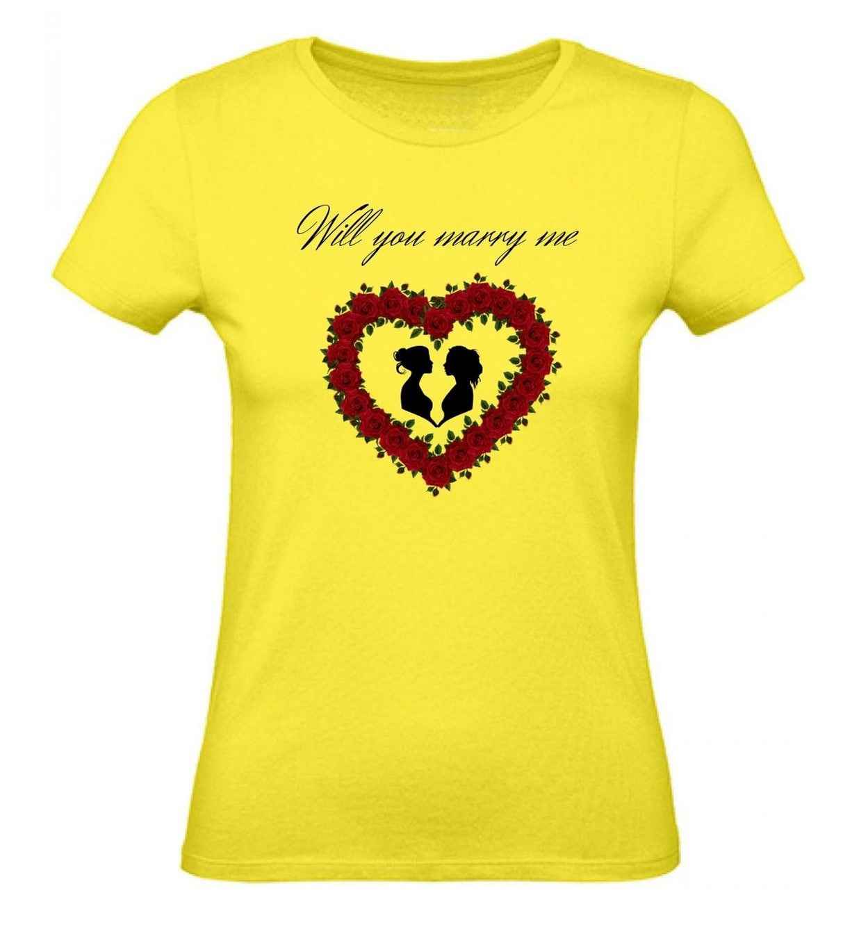 Balldiri T-Shirt Damen Heiratsantrag LGBTQ XS bis 2XL