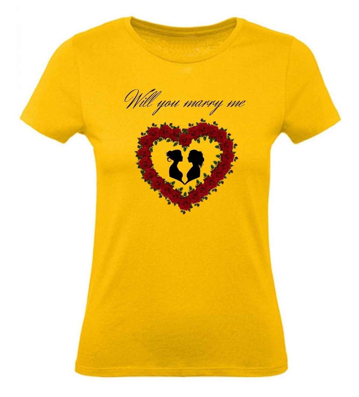 Balldiri T-Shirt Damen Heiratsantrag LGBTQ XS bis 2XL