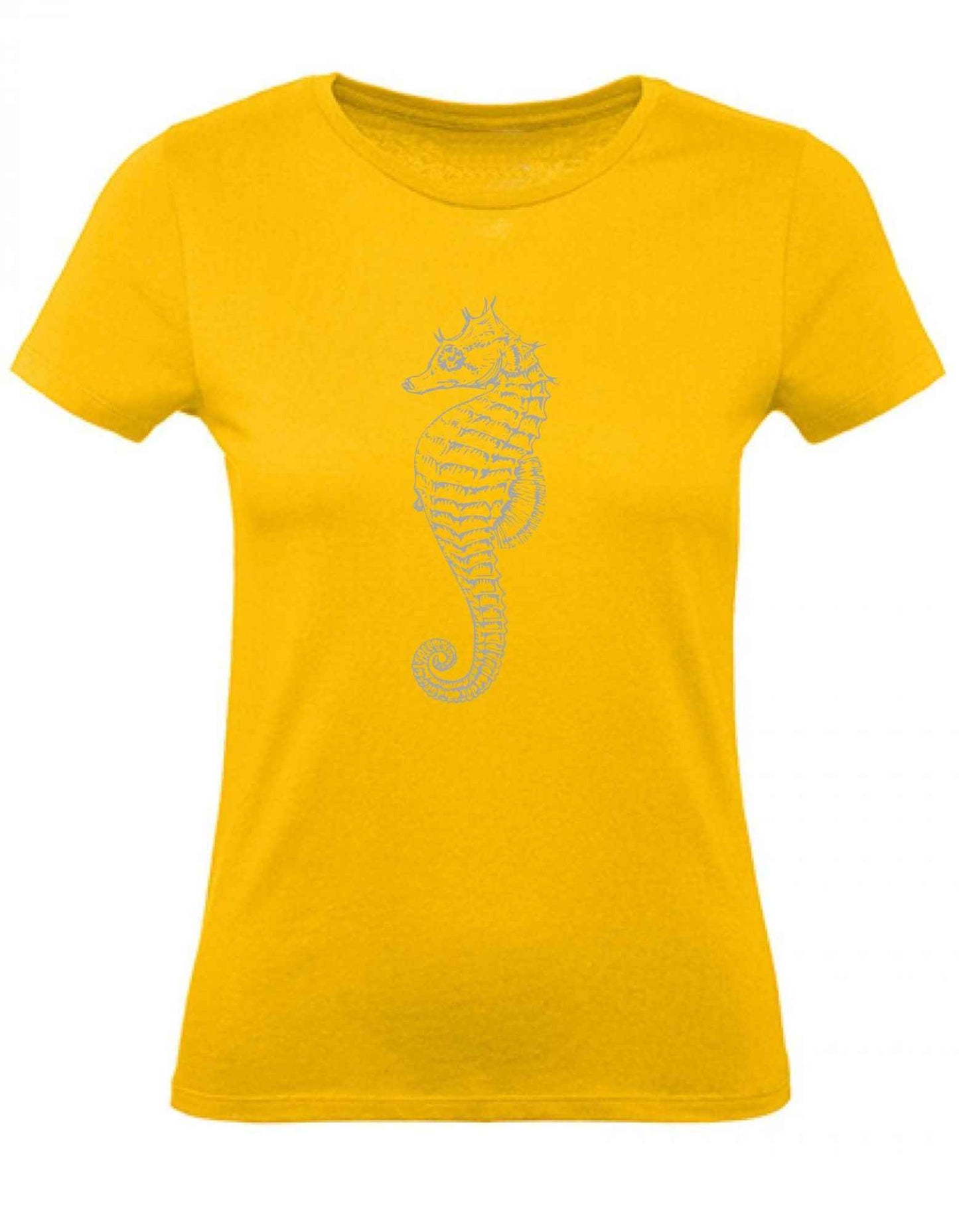 Balldiri T-Shirt Damen graues Seepferdchen XS bis 2XL