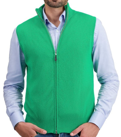 Balldiri 100% Kaschmir Herren Kurzarm Weste mit Stehkragen 2-fädig - Balldiri & Windhound