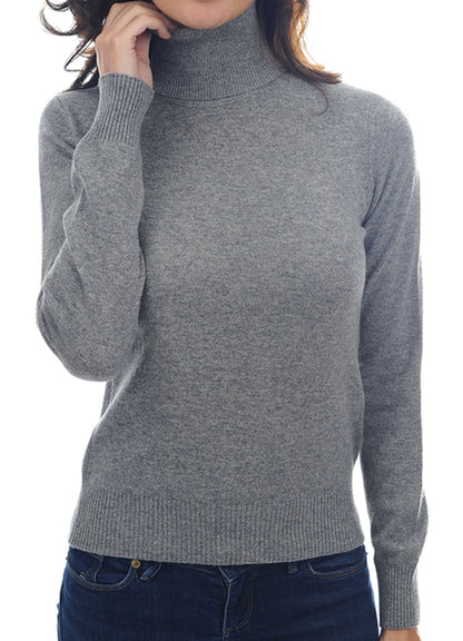 Balldiri 100% Kaschmir Damen Langarm Pullover Rollkragen mit Bündchen 2-fädig - Balldiri & Windhound