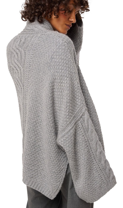 Balldiri 100% Kaschmir Damen Jacke Kimono Strickjacke Zopfmuster 12-fädig - Balldiri & Windhound