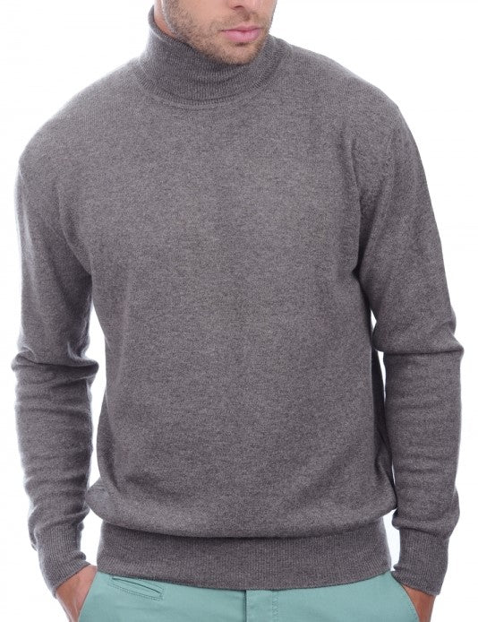 Balldiri 100% Kaschmir Herren Langarm Rollkragen Pullover 2-fädig - Balldiri & Windhound