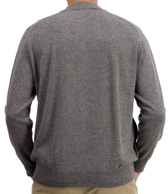 Balldiri 100% Kaschmir Herren langarm Strickjacke rundhals 2-fädig - Balldiri & Windhound