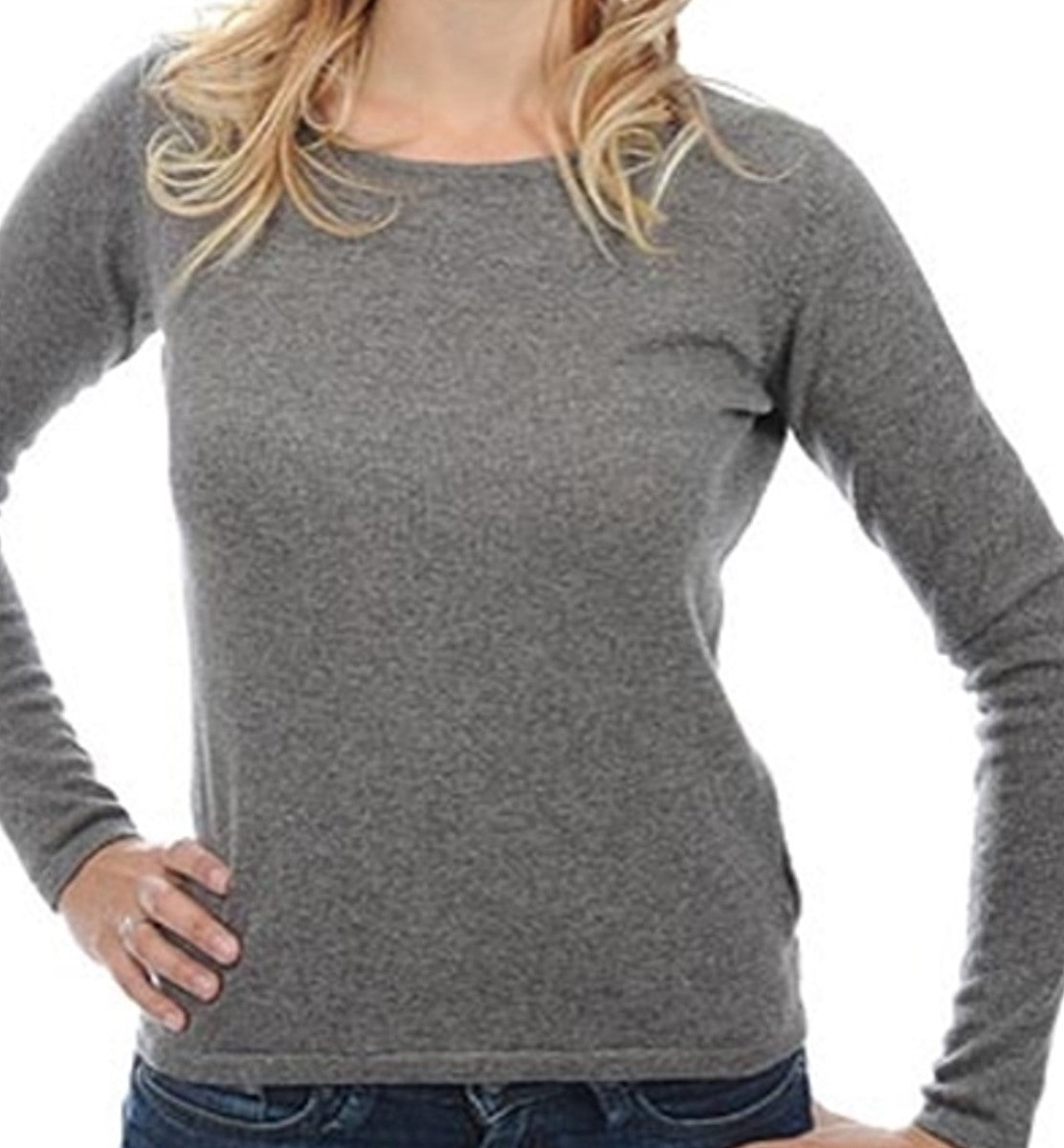 Balldiri 100% Kaschmir Damen Pullover U-Boot-Ausschnitt