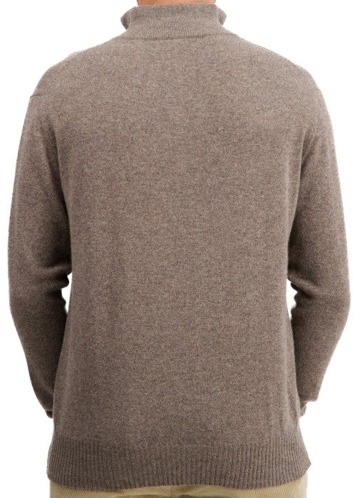 Balldiri 100% Kaschmir Herren Langarm Pullover Troyer 2-fädig - Balldiri & Windhound