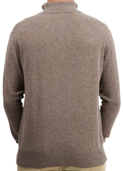 Balldiri 100% Kaschmir Herren Langarm Pullover Troyer 2-fädig - Balldiri & Windhound