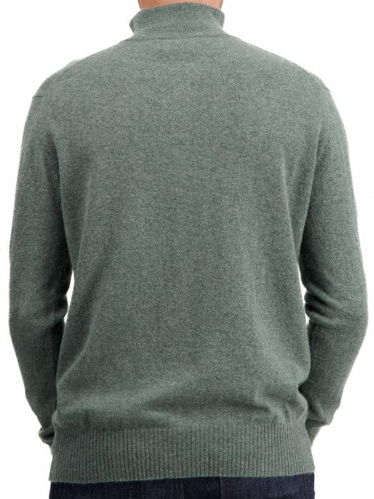 Balldiri 100% Kaschmir Herren Langarm Pullover Troyer 2-fädig - Balldiri & Windhound