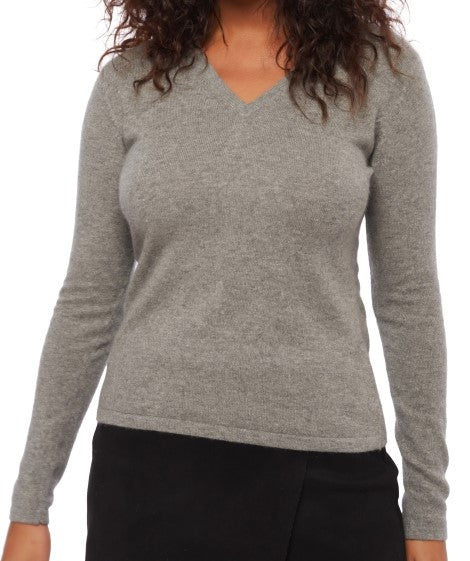 Balldiri 100% Kaschmir Damen Langarm Pullover V-Ausschnitt 2-fädig Teil1/2 - Balldiri & Windhound
