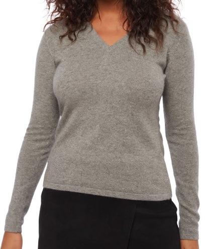 Balldiri 100% Kaschmir Damen Langarm Pullover V-Ausschnitt 2-fädig Teil1/2 - Balldiri & Windhound