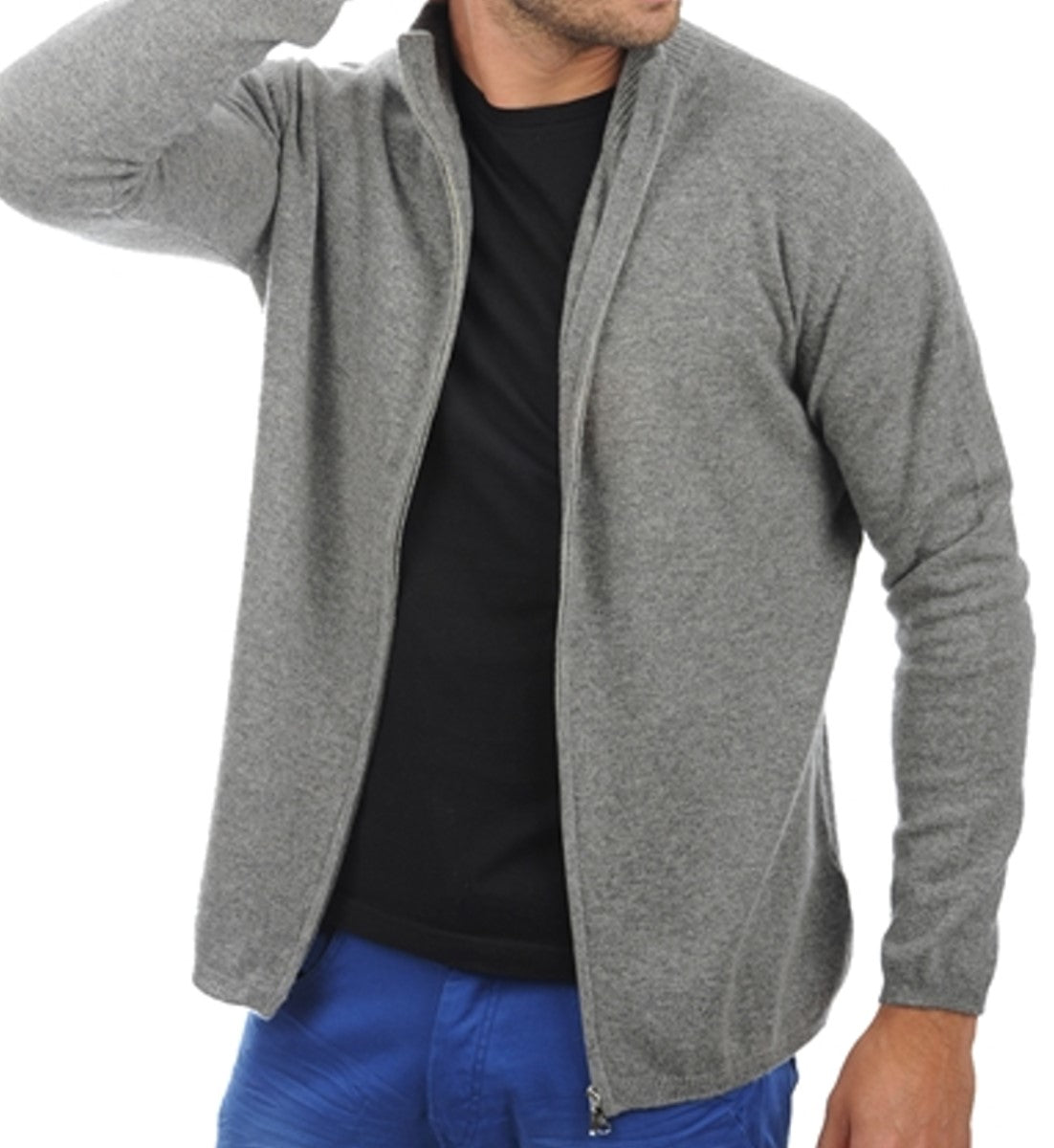 Balldiri 100% Kaschmir Herren Langarm Strickjacke 2-fädig - Balldiri & Windhound