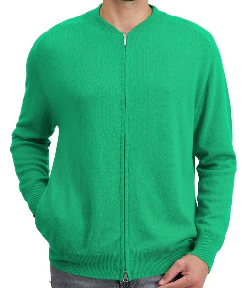 Balldiri 100% Kaschmir Herren langarm Strickjacke rundhals 2-fädig - Balldiri & Windhound