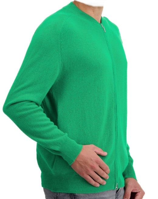 Balldiri 100% Kaschmir Herren langarm Strickjacke rundhals 2-fädig - Balldiri & Windhound