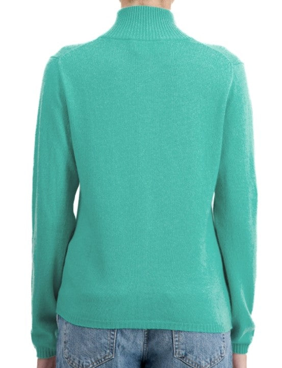 Balldiri 100% Kaschmir Damen Langarm Strickjacke mit Stehkragen 2-fädig - Balldiri & Windhound