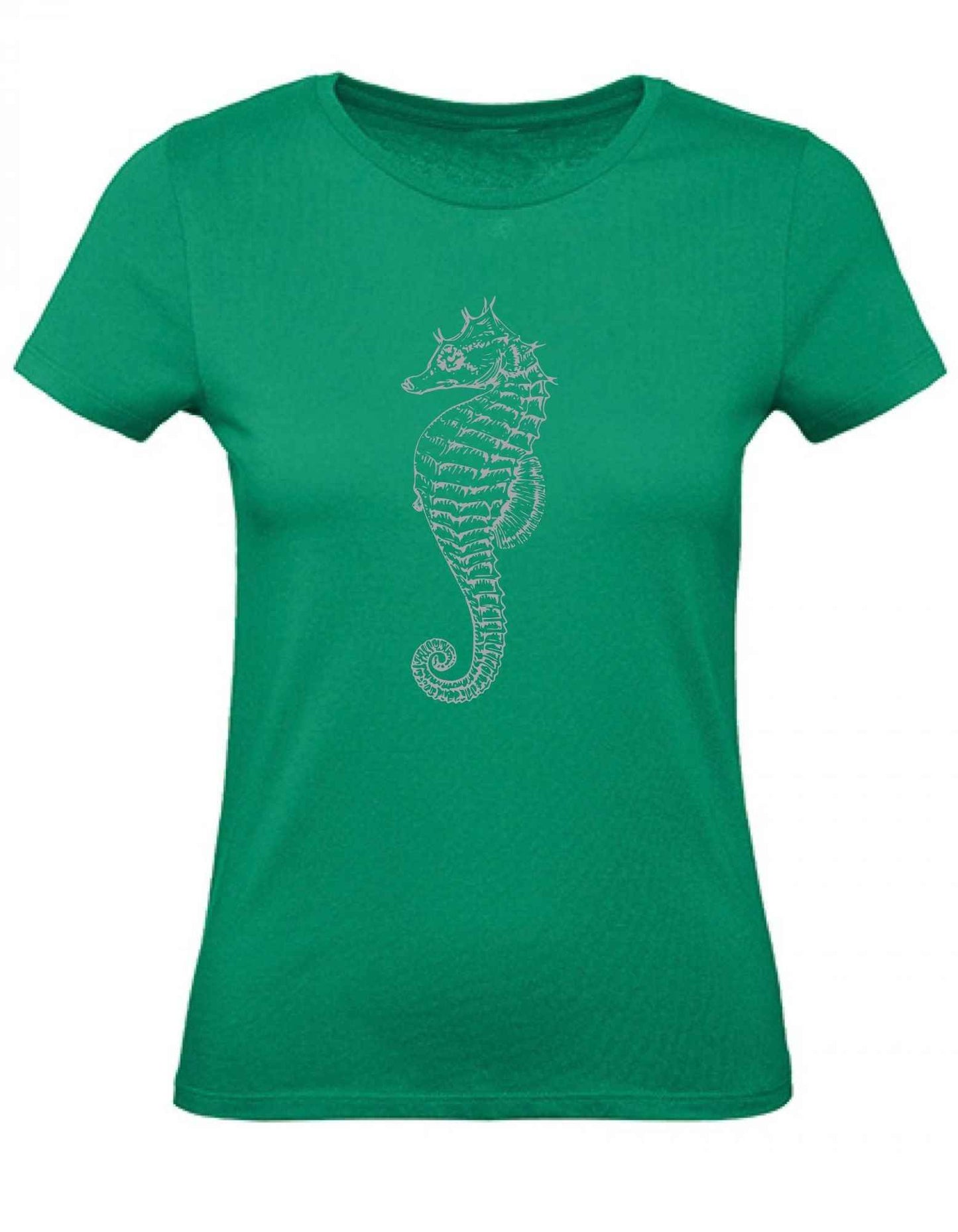 Balldiri T-Shirt Damen graues Seepferdchen XS bis 2XL