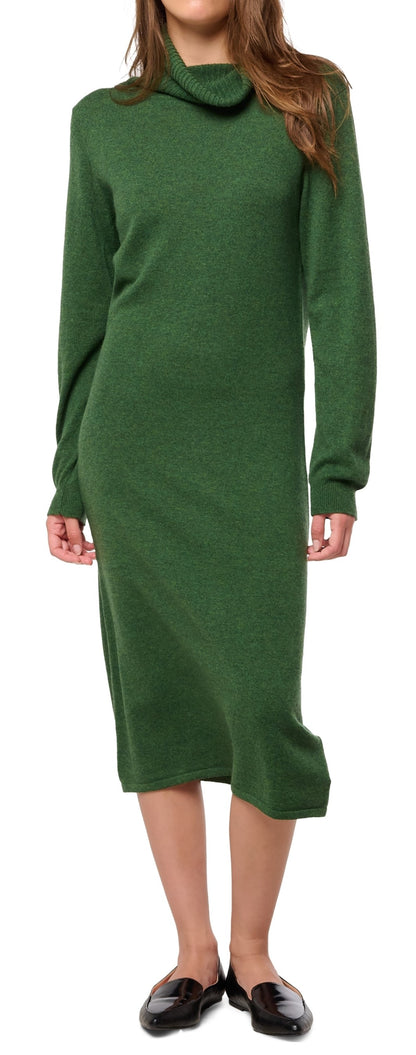 Balldiri 100% Kaschmir Damen Langarm Kleid weiter Rollkragen 2-fädig - Balldiri & Windhound