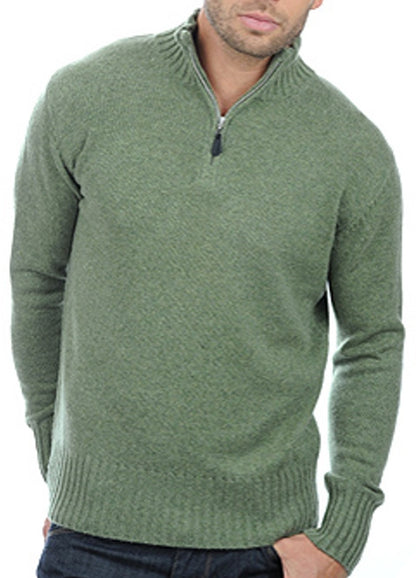 Balldiri 100% Kaschmir Herren Langarm Pullover Troyer 4-fädig - Balldiri & Windhound