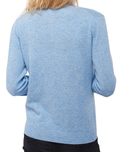 Balldiri 100% Kaschmir Damen Langarm Jacke mit Rundhalsausschnitt 2-fädig - Balldiri & Windhound