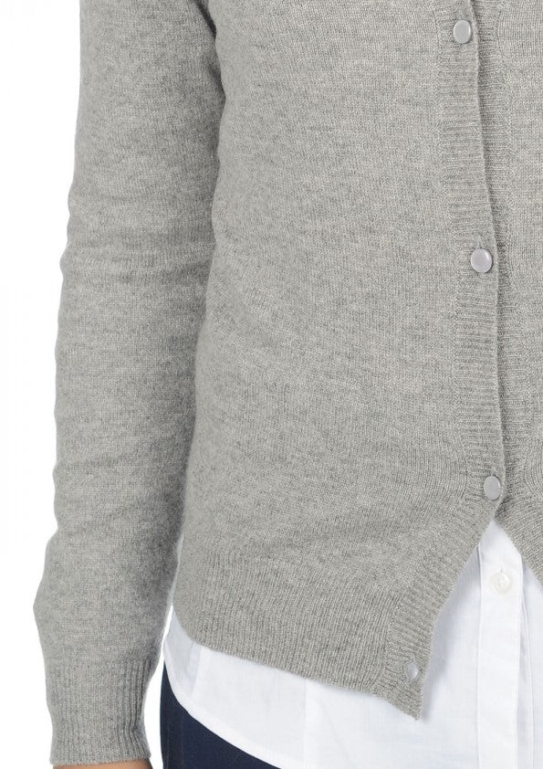 Balldiri 100% Kaschmir Damen Langarm Jacke mit Rundhalsausschnitt 2-fädig - Balldiri & Windhound