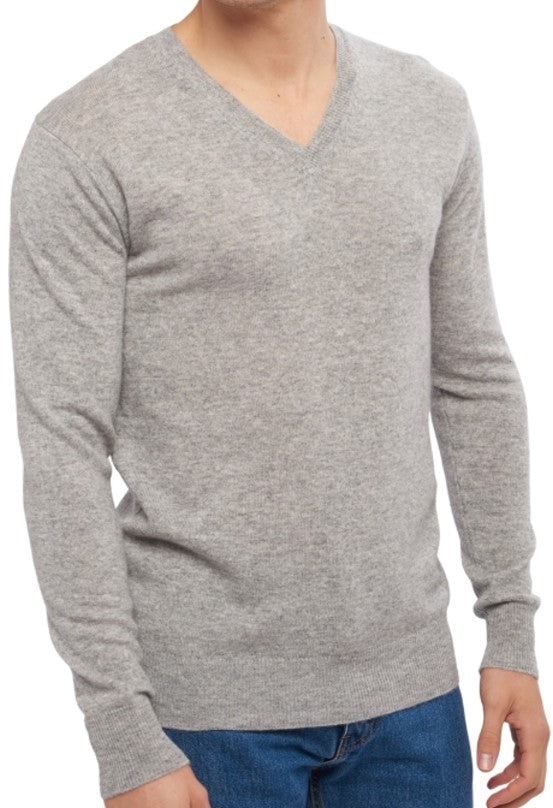 Balldiri 100% Kaschmir Herren Langarm Pullover mit V-Ausschnitt 2-fädig - Balldiri & Windhound