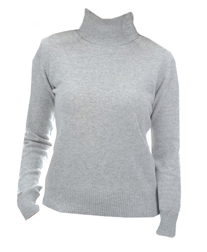 Balldiri 100% Kaschmir Damen Langarm Pullover Rollkragen mit Bündchen 2-fädig - Balldiri & Windhound