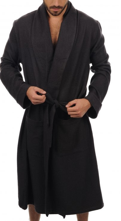 Balldiri 100% Kaschmir Herren Bademantel mit Schalkragen 4-fädig - Balldiri & Windhound