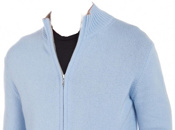 Balldiri 100% Kaschmir Herren Langarm Strickjacke mit kleinem Kragen 4-fädig - Balldiri & Windhound