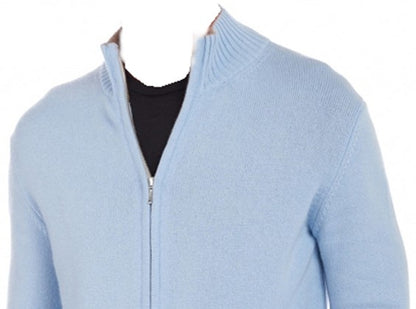 Balldiri 100% Kaschmir Herren Langarm Strickjacke mit kleinem Kragen 4-fädig - Balldiri & Windhound