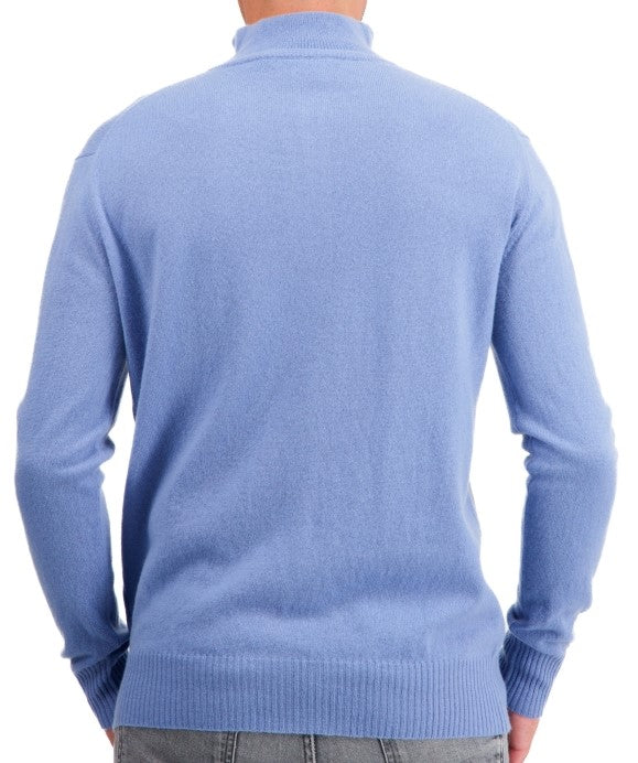 Balldiri 100% Kaschmir Herren Langarm Pullover Troyer 2-fädig - Balldiri & Windhound