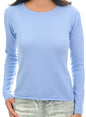 Balldiri 100% Kaschmir Pullover Damen Rundhals 2-fädig himmelblau M - Balldiri & Windhound