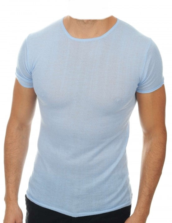 Balldiri 100% Kaschmir Herren kurzarm T-Shirt rundhals 2-fädig - Balldiri & Windhound