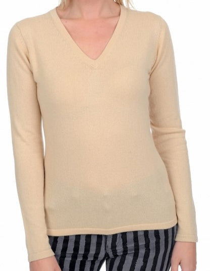Balldiri 100% Kaschmir Damen Langarm Pullover V-Ausschnitt 2-fädig Teil1/2 - Balldiri & Windhound