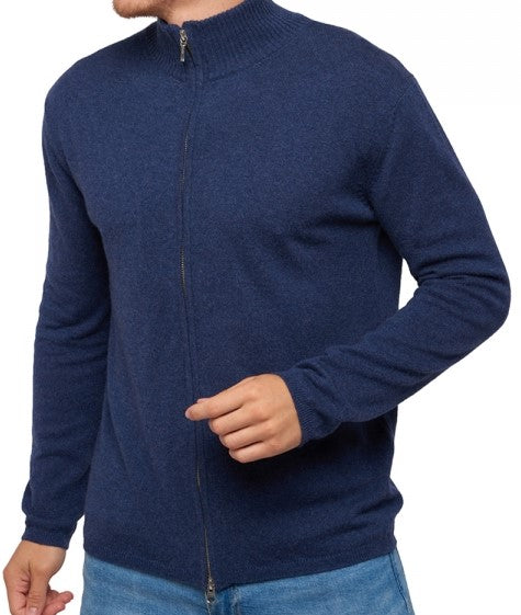Balldiri 100% Kaschmir Herren Langarm Strickjacke 2-fädig - Balldiri & Windhound