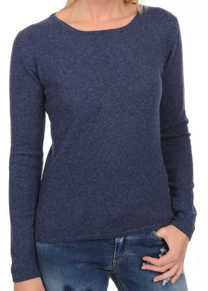 Balldiri 100% Kaschmir Damen Pullover U-Boot-Ausschnitt