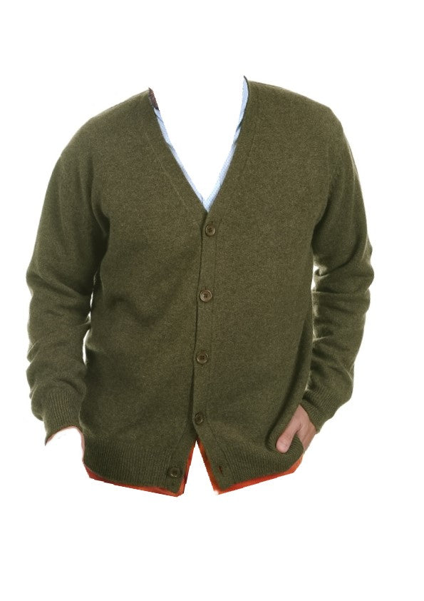 Balldiri 100% Kaschmir Herren Langarm V-Strickjacke 4-fädig - Balldiri & Windhound