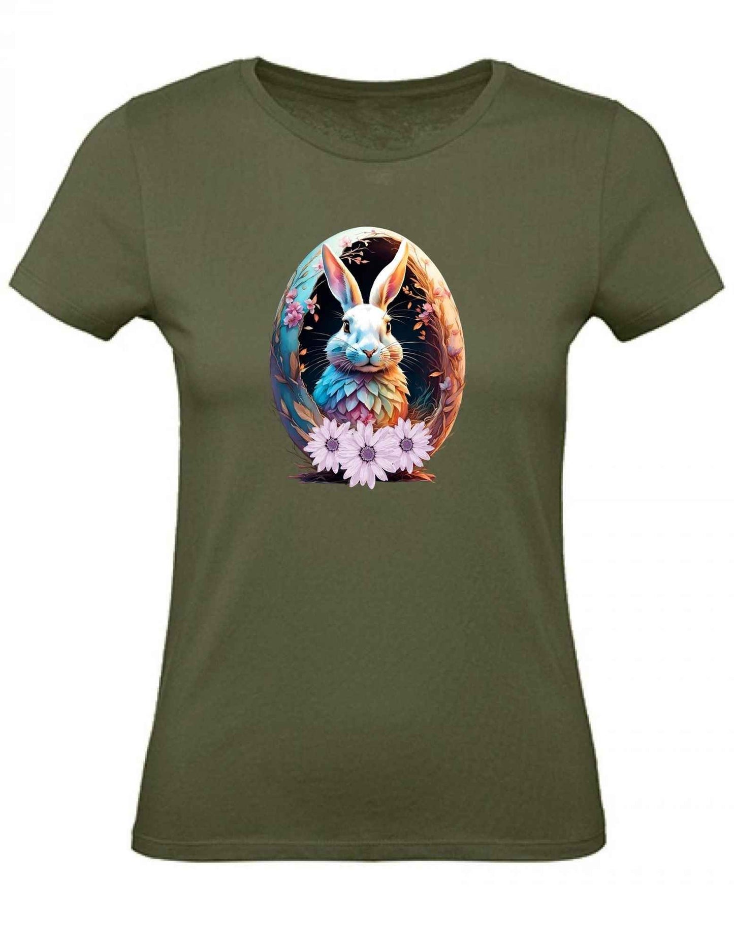 Balldiri T-Shirt Damen Osterei mit Hase XS bis 2XL