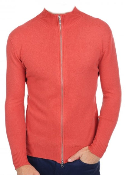 Balldiri 100% Kaschmir Herren langarm Strickjacke mit Reißverschluß 2-fädig - Balldiri & Windhound