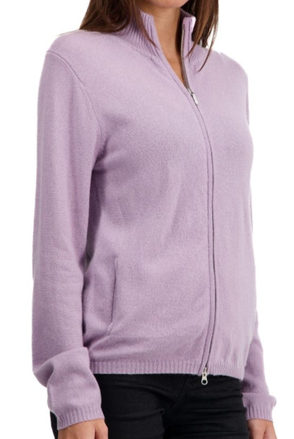 Balldiri 100% Kaschmir Damen Langarm Strickjacke mit Stehkragen 2-fädig - Balldiri & Windhound