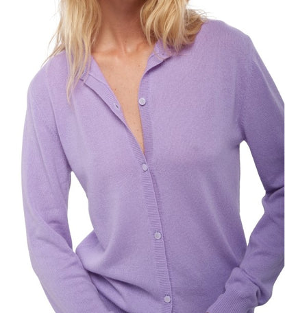 Balldiri 100% Kaschmir Damen Langarm Jacke mit Rundhalsausschnitt 2-fädig - Balldiri & Windhound