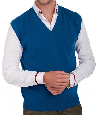 Balldiri 100% Kaschmir Herren Pullunder V-Ausschnitt 2-fädig - Balldiri & Windhound