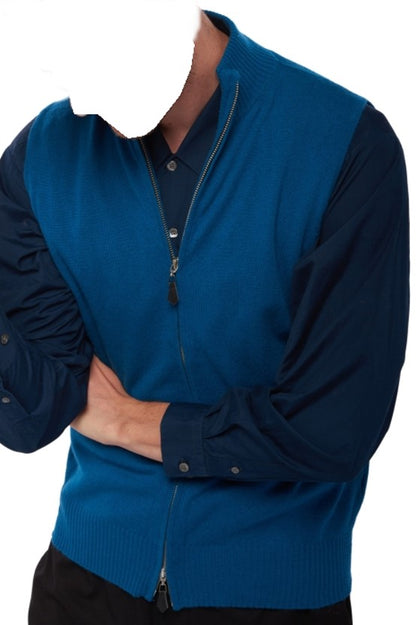 Balldiri 100% Kaschmir Herren Kurzarm Weste mit Stehkragen 2-fädig - Balldiri & Windhound