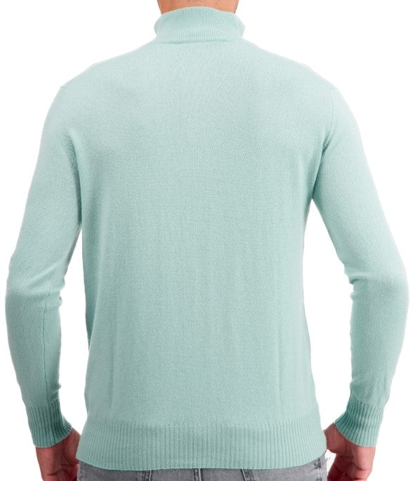 Balldiri 100% Kaschmir Herren Langarm Pullover Troyer 2-fädig - Balldiri & Windhound